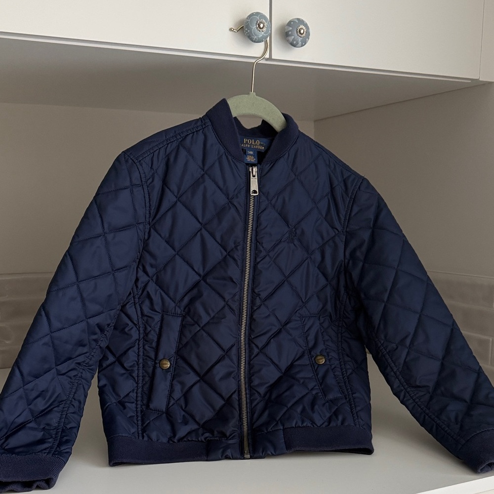 Polo by Ralph Lauren Kids Blue Quilted Puffer Jacket
